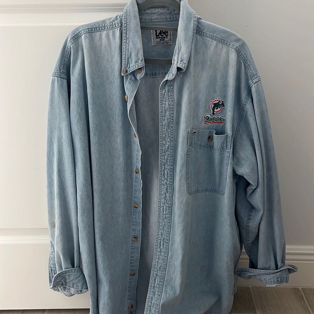Men’s Lee Sport Miami Dolphins Jean jacket XL